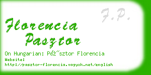 florencia pasztor business card